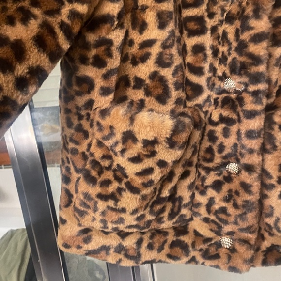 Kensie Animal Print Faux Fur Jacket - Picture 3 of 10